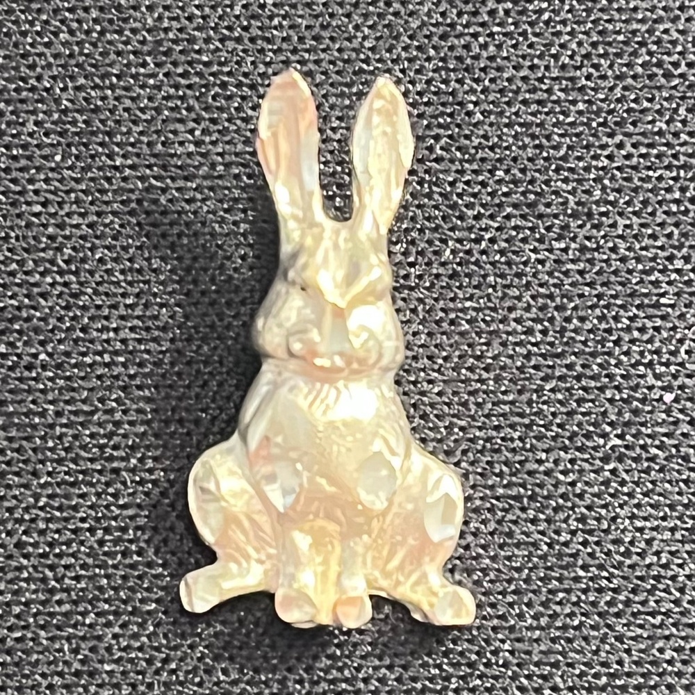 Sterling Silver Diamond Cut Bunny Rabbit Pendant